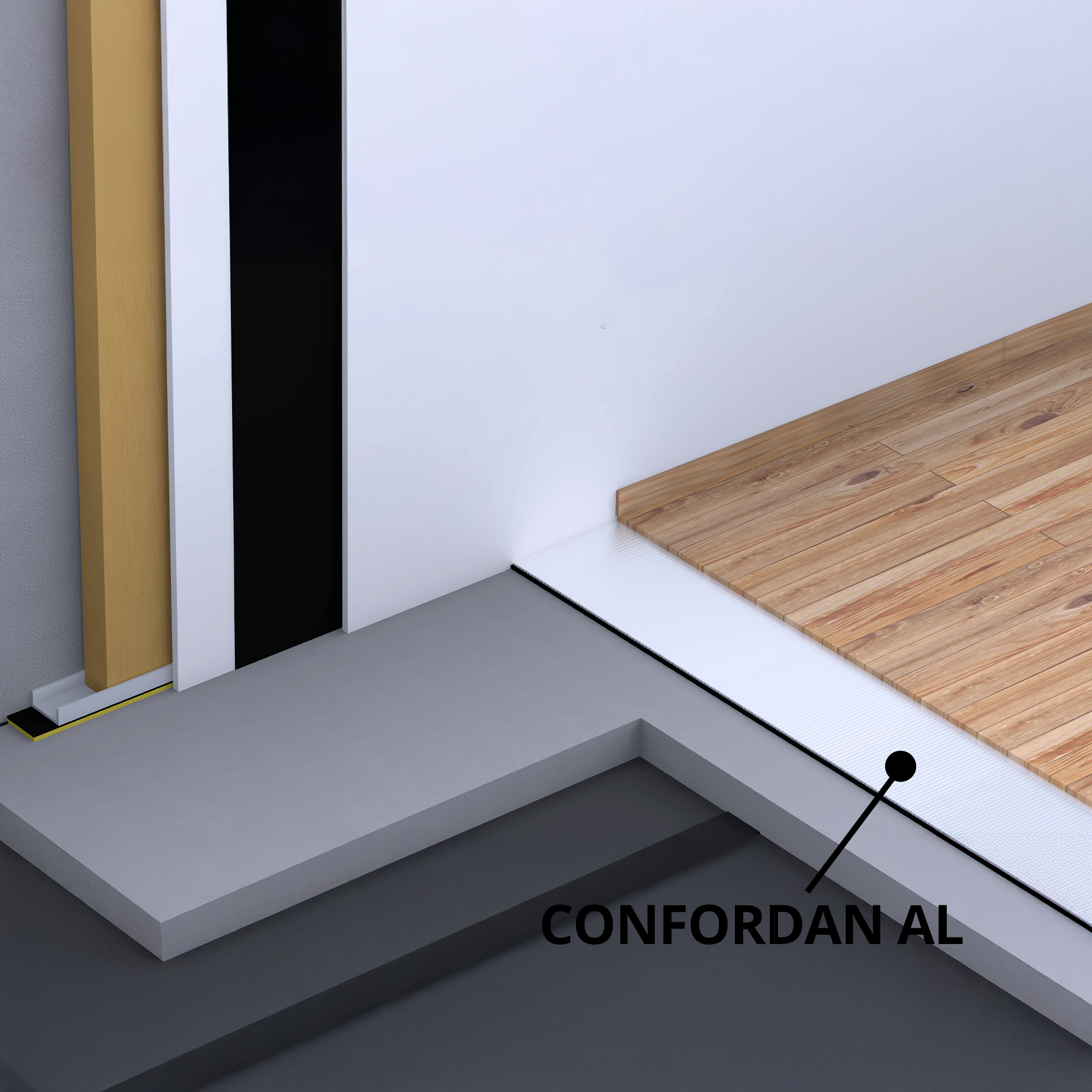 Membrană fonoizolantă aluminizată pentru zgomote de impact, CONFORDAN AL, 14.25 m²