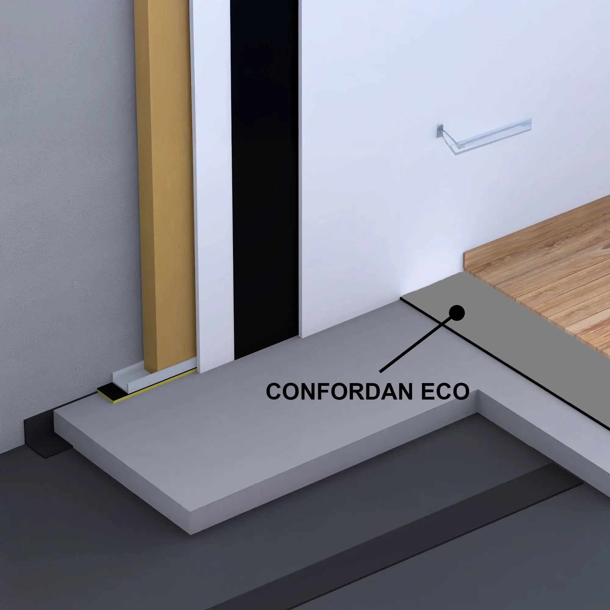 Membrană fonoizolantă CONFORDAN ECO pentru izolație fonică sub parchet laminat