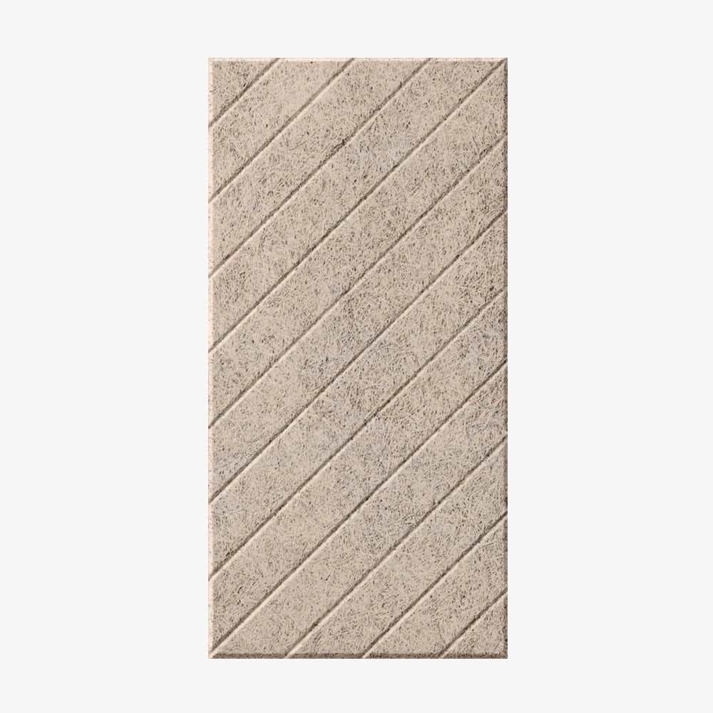 Textură panou acustic CEWOOD cu model frezat decorativ din lână de lemn
