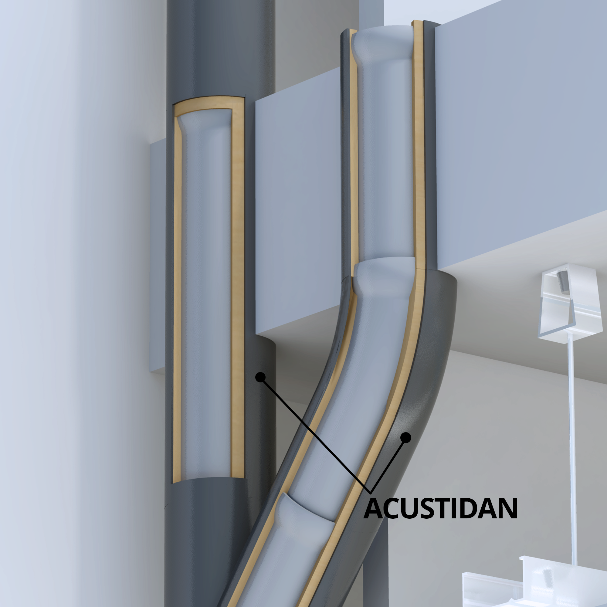 Membrană fonoizolantă multistrat pentru pereți și tavane, ACUSTIDAN 16/4, rolă 6 m²