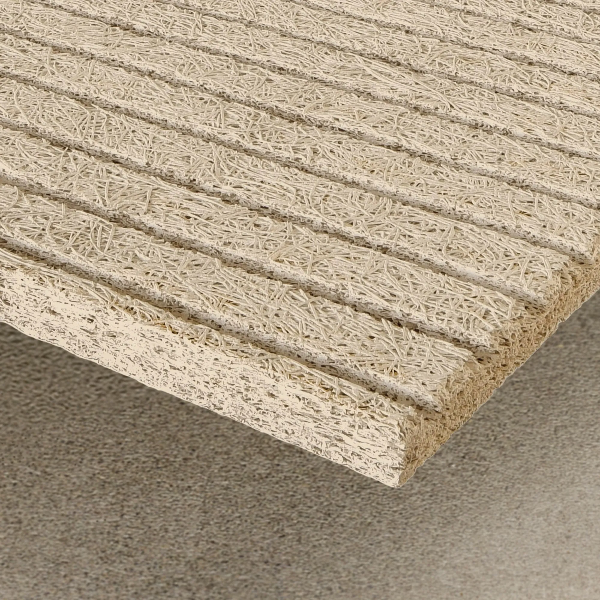Panou acustic decorativ CEWOOD Barcode din lână de lemn cu model frezat tip cod de bare