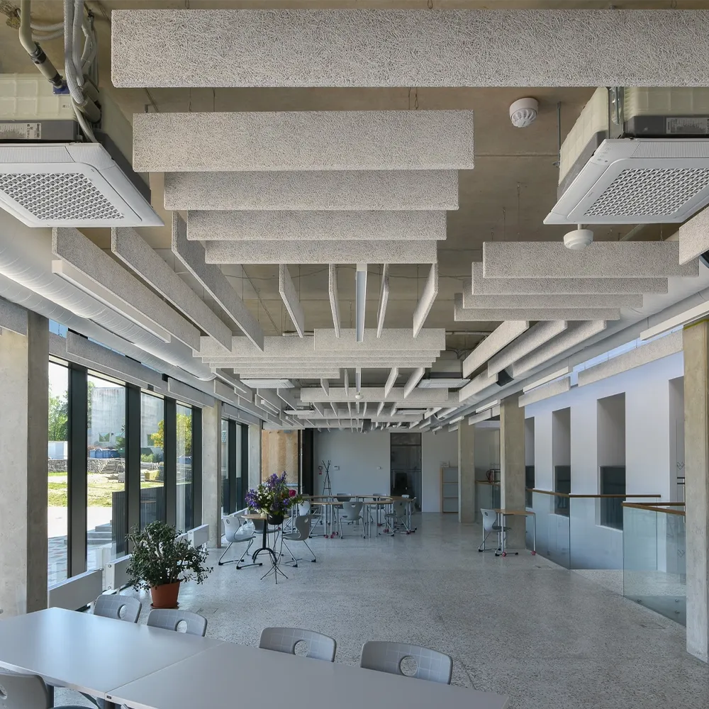 Panouri acustice CEWOOD Design Tiles Plank pentru birouri open space