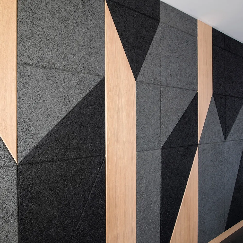 CEWOOD Design Tiles Triangle – panouri acustice din fibră de lemn pentru design interior