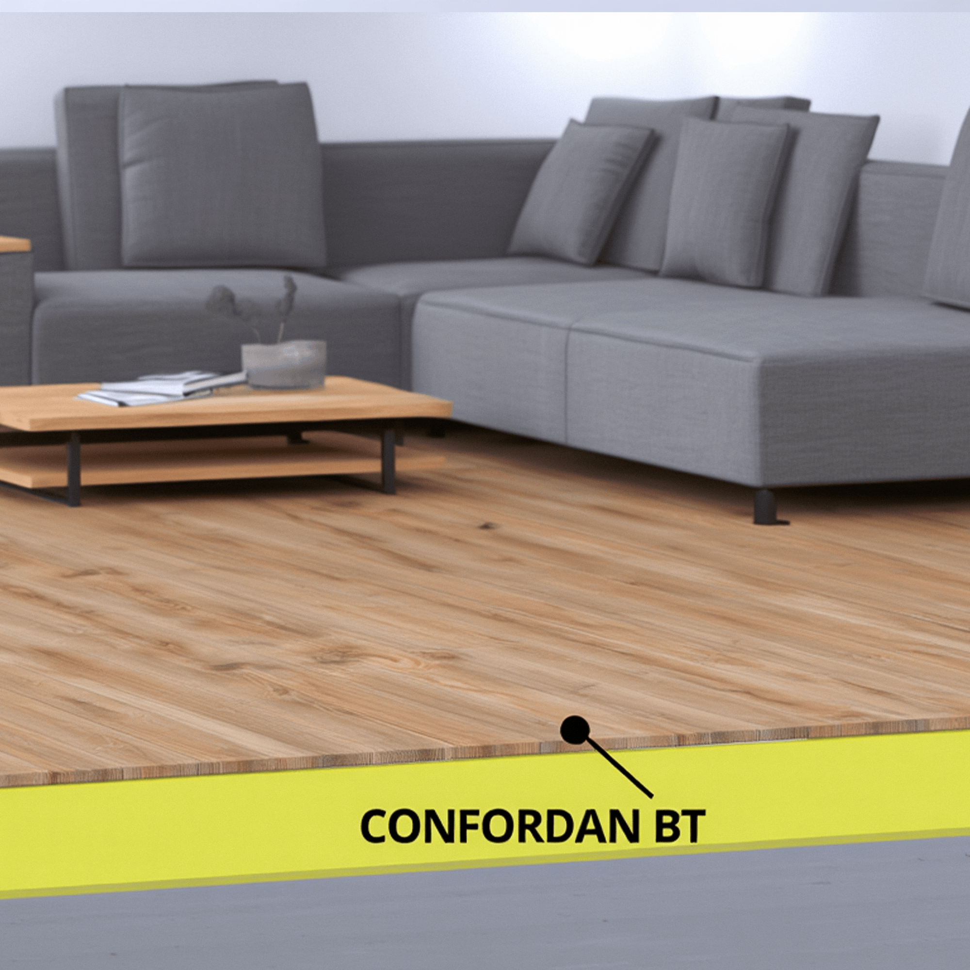 Membrană fonoizolantă confort pentru zgomote de impact, parchet, CONFORDAN BT, 26.5 m²