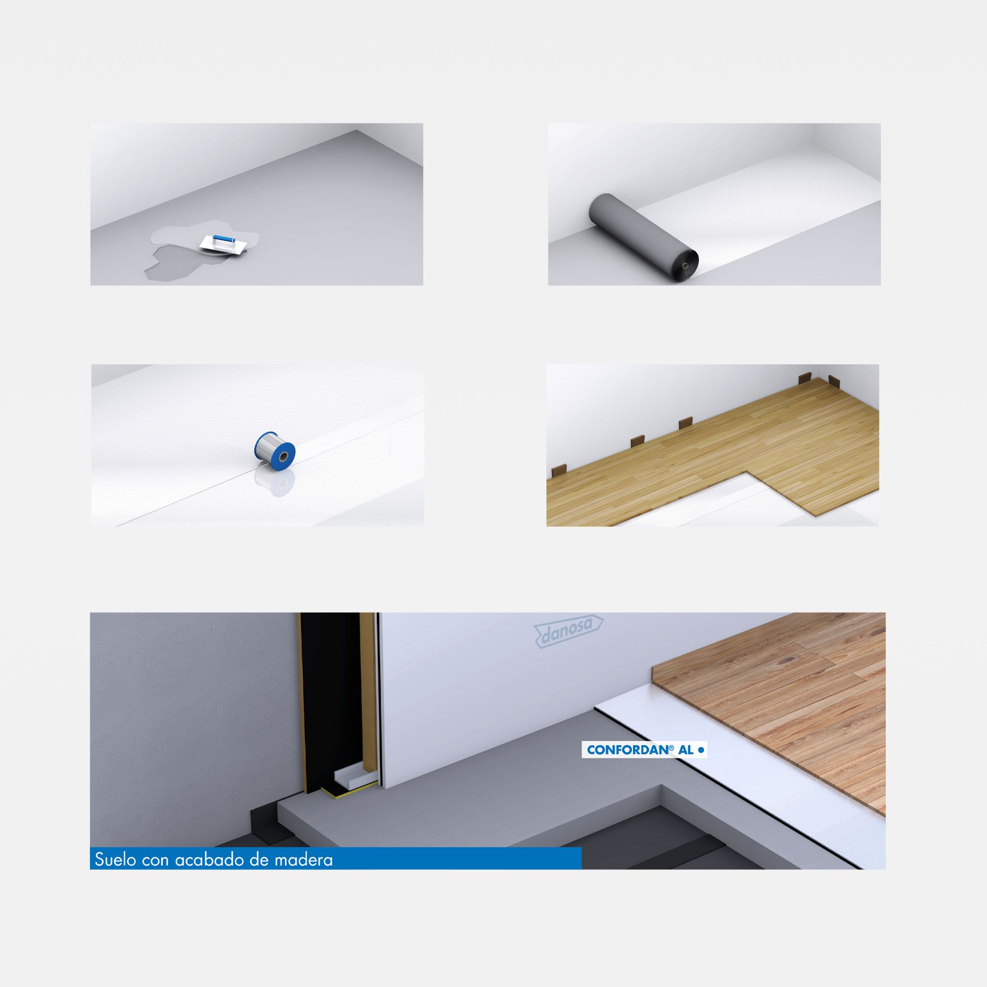 Membrană fonoizolantă aluminizată pentru zgomote de impact, CONFORDAN AL, 14.25 m²