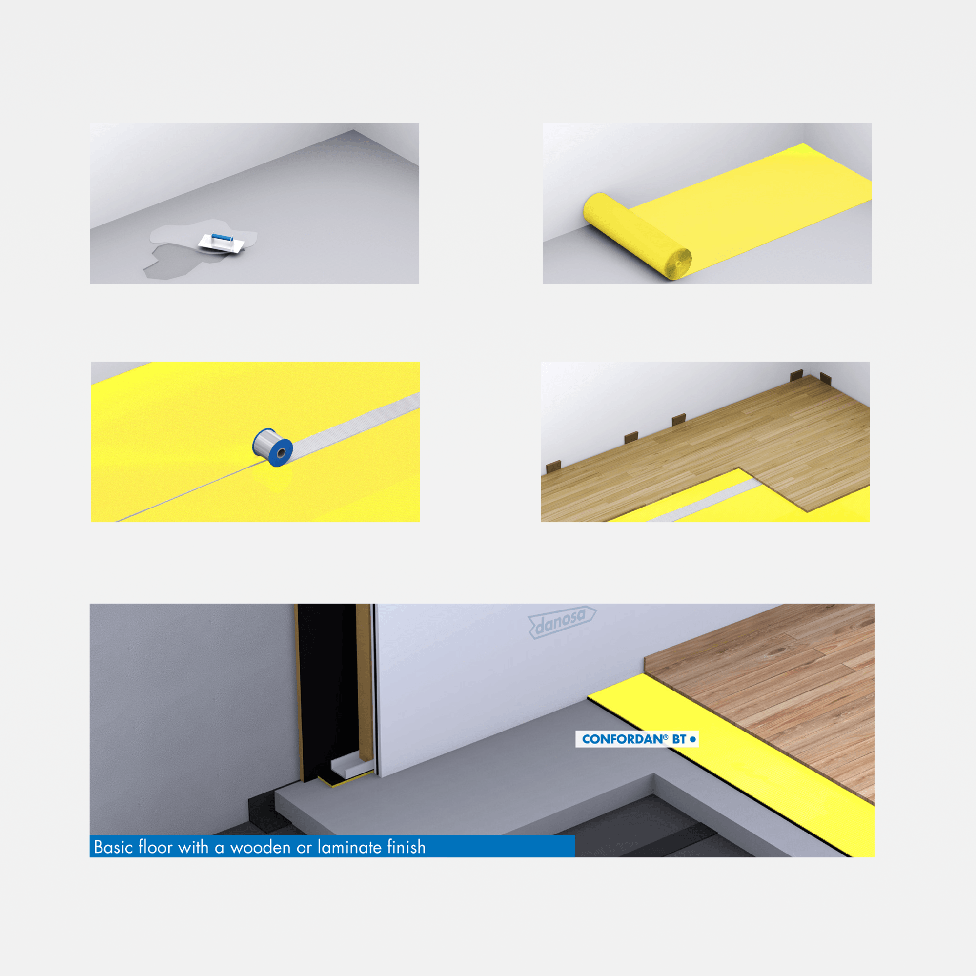 Membrană fonoizolantă confort pentru zgomote de impact, parchet, CONFORDAN BT, 26.5 m²