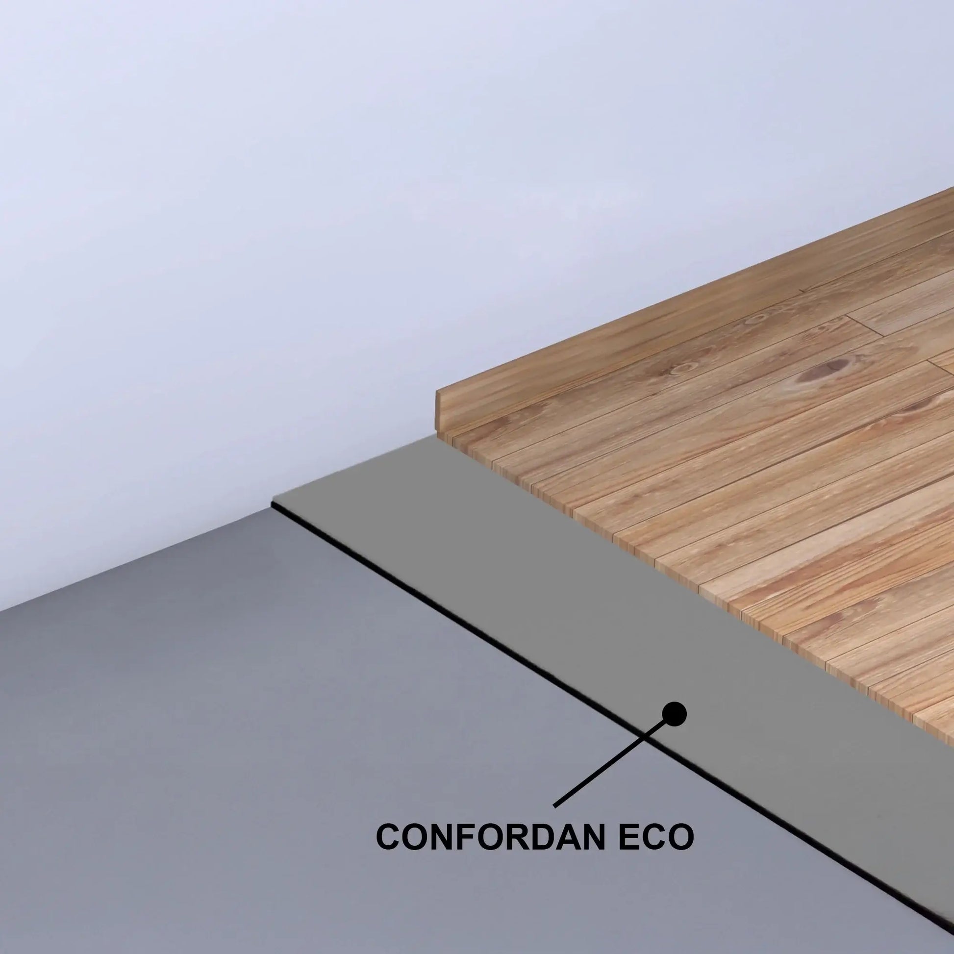 CONFORDAN ECO – folie pentru reducerea zgomotului de impact în pardoseli din lemn