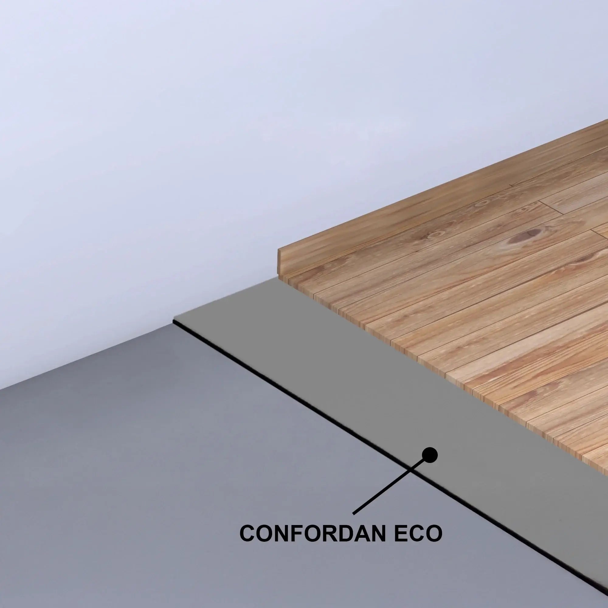 CONFORDAN ECO – folie pentru reducerea zgomotului de impact în pardoseli din lemn